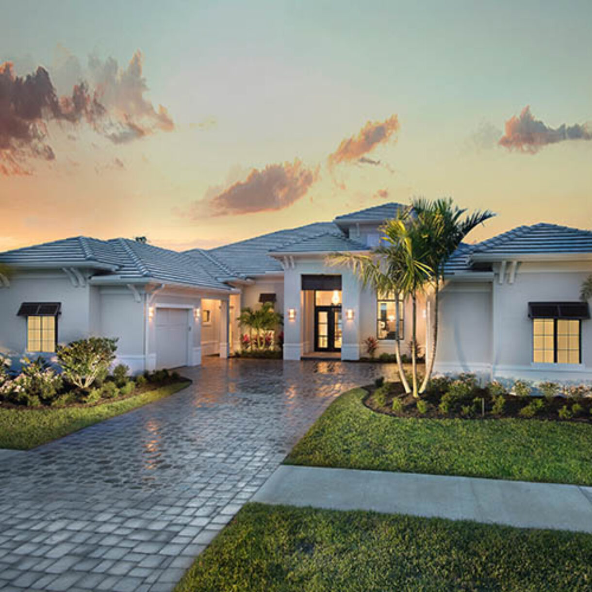 Florida home at sunset